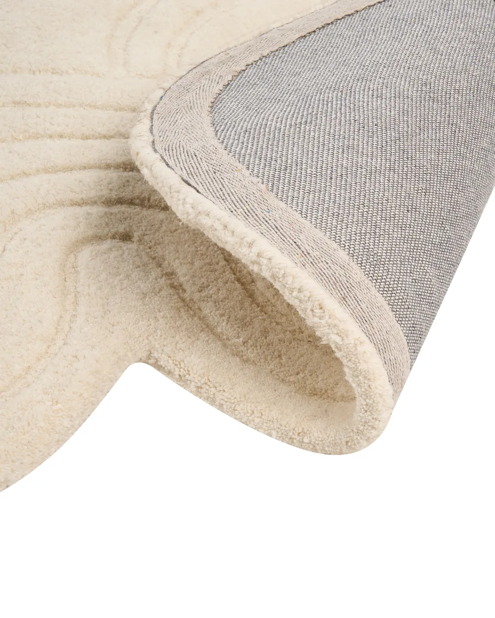 Teppich MALVAN Beige 160 x 230 cm Wolle_1036916