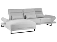 Ecksofa 4-Sitzer IKAST Stoff Hellgrau rechtsseitig_960058