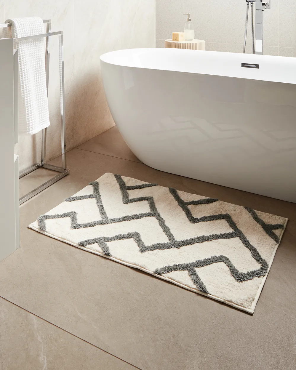 Bath Mat GARHI Beige 60 x 90 cm