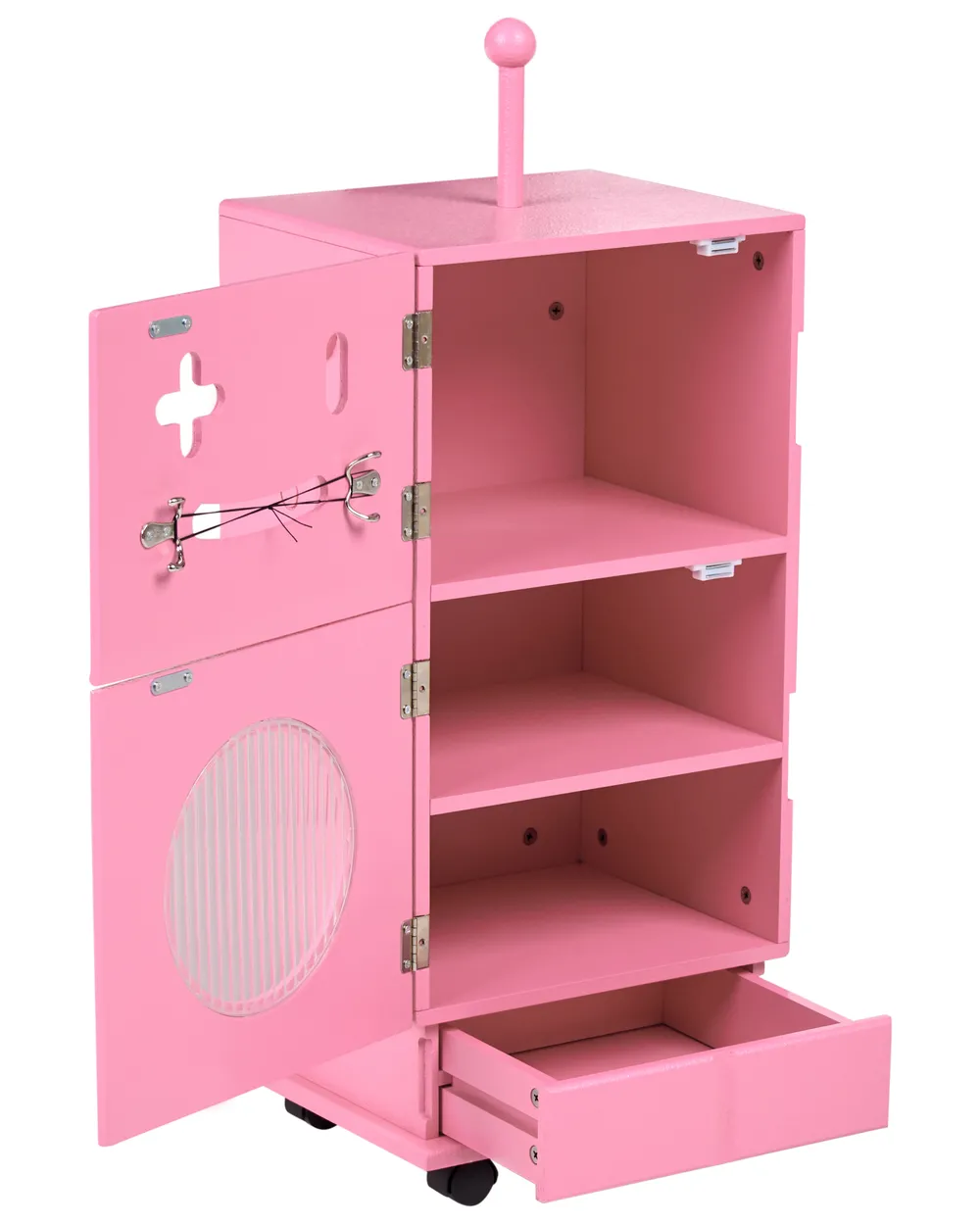 Cabinet EDGAR 89 cm Pink with Wheels_1064633