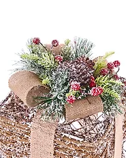 Weihnachtsdekoration 3er Set LED NAKILLA 64/54/42 cm Weihnachtsgeschenke Braun_1179721