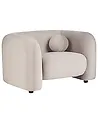 Sessel LEIREN Samtstoff Taupe