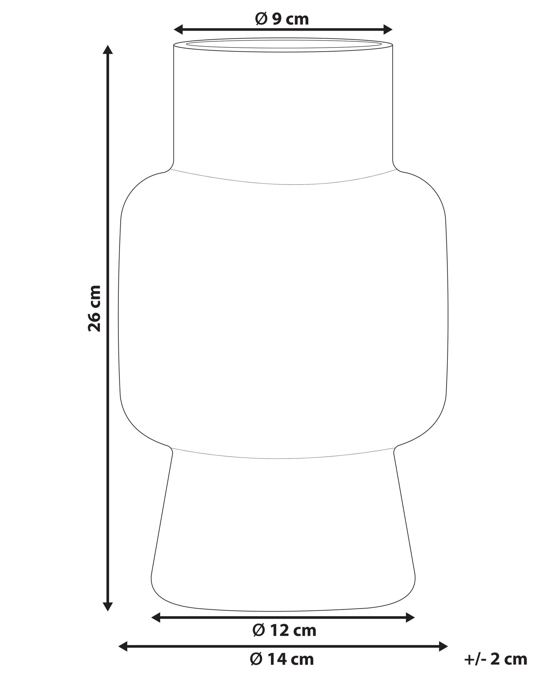 Blumenvase MEGALO 26 cm Glas Grau_838305