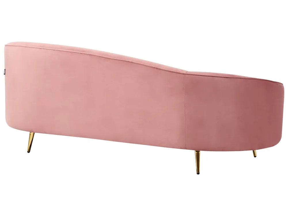 Sofa 2-Sitzer SAVAR Samtstoff Rosa_835645