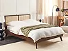 Bett mit Lattenrost Rattan MONPAZIER 160 x 200 cm Dunkelbraun