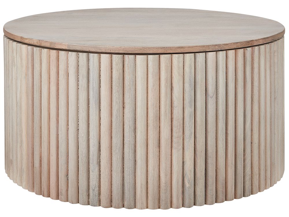 Couchtisch KIRKWOOD mit Stauraum Mangoholz Hellbraun