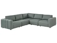 Modul Ecksofa 5-Sitzer KIVVIK Stoff Grün rechtsseitig_1045673