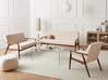 Sofa Set 6-Sitzer ESRUM Bouclé Dunkelbraun / Beige