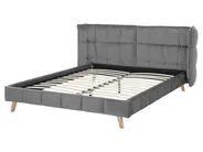 Bett mit Lattenrost Samtstoff SENLIS 160 x 200 cm Grau_740838