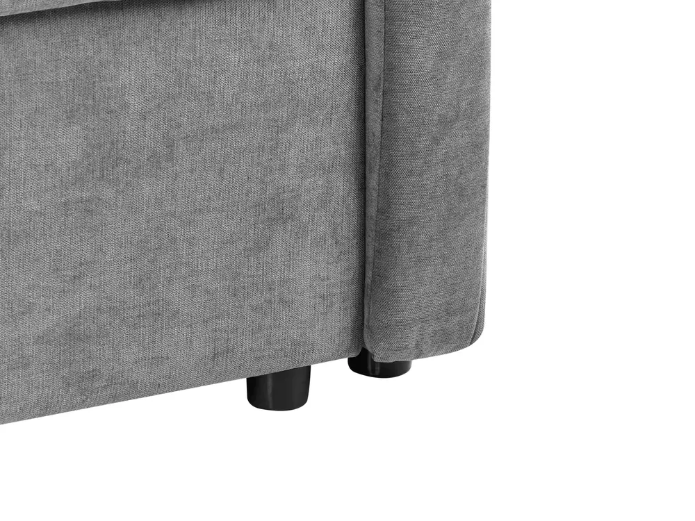 Sofa Bed 3 Seater BLEIK with Storage Chenille Light Grey_944977