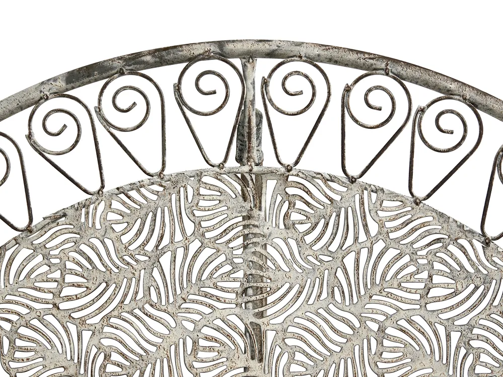 Outdoor Bistrotisch NURRA 80 cm 36 cm Metall Grau_1002706