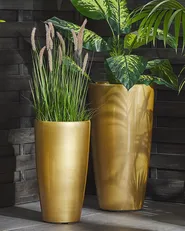 Set mit 2 Blumentöpfen TSERIA 32 cm Gold_844430
