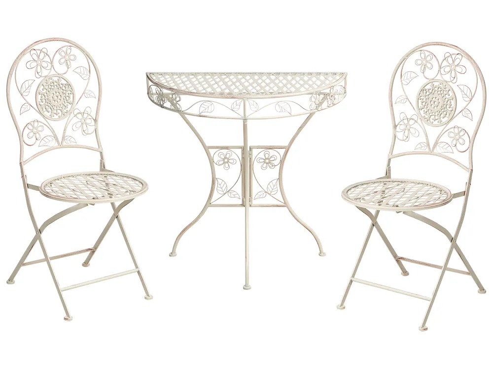 Bistro Set YAVIZA Metall Hellbeige
