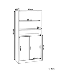 Büroschrank MUSCOVITE Metall Weiß_929637