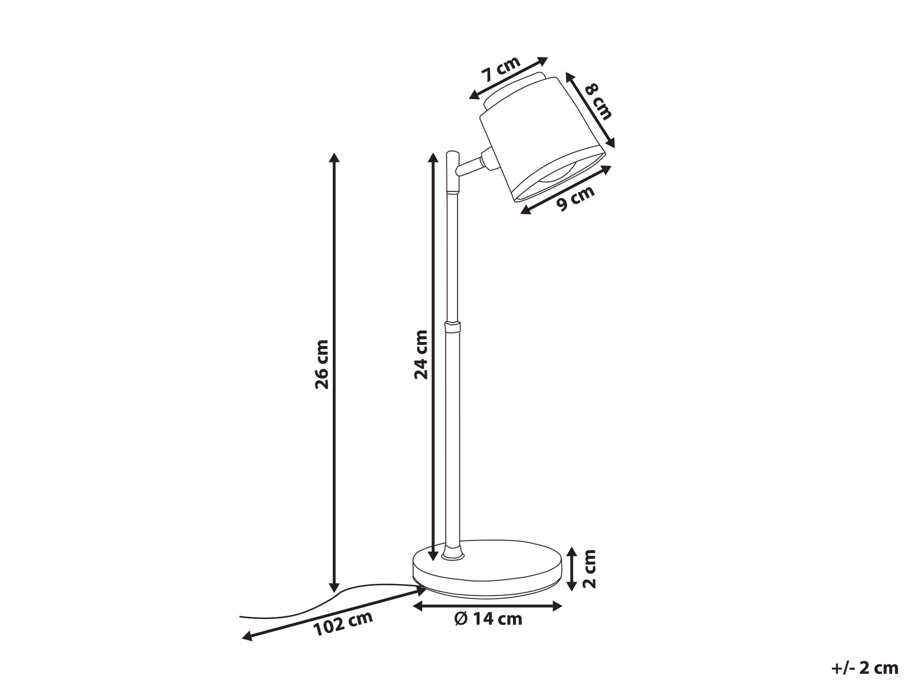 LED Schreibtischlampe LIBRA mit Dimmer Weiß_1018988