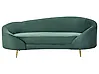 Sofa 2-Sitzer SAVAR Samtstoff Smaragdgrün