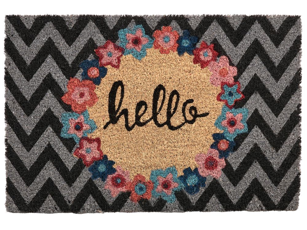 Paillasson TAHAN Multicolore 40 x 60 cm Texte Fibre de coco