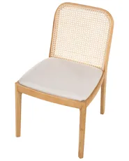 Set of 2 Dining Chairs EDINA Fabric Light Brown/ Beige_985660