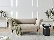 Chaiselongue NANTILLY Stoff Hellbraun_1188178