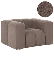 Fauteuil ANTOLA Bouclé Taupe_1161652
