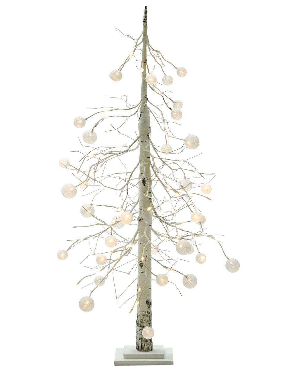 Gartendekoration LED HOLAR 122 cm Weihnachtsbaum Weiß