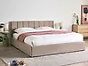 Bett mit Stauraum DREUX Samtstoff Taupe 180 x 200 cm