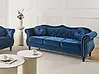Sofa 3-Sitzer SKIEN Samtstoff Marineblau