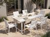 Gartenmöbel Set 6-Sitzer VALCANETTO/BUSSETO Metall Weiß