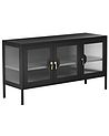 Komoda s 3 ladice GLEORA Metal Crni