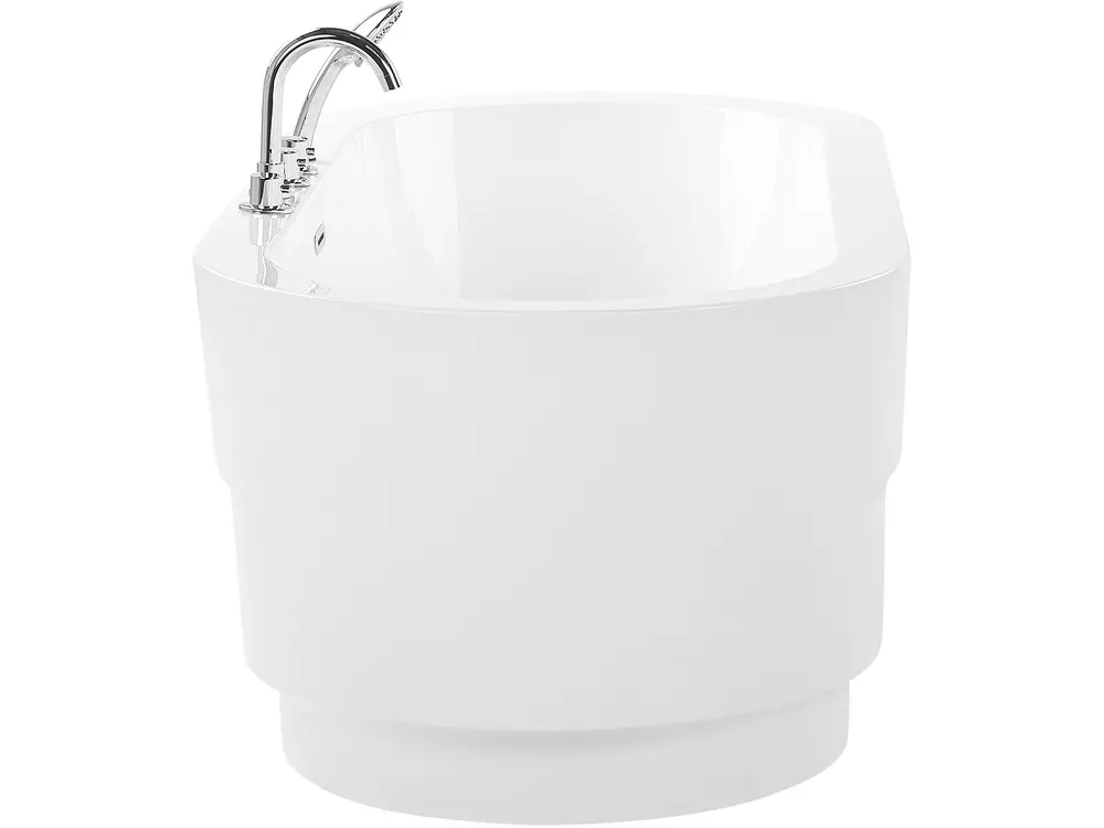 Freistehende Badewanne EMPRESA 170 x 80 cm mit Armaturen Weiß_785204