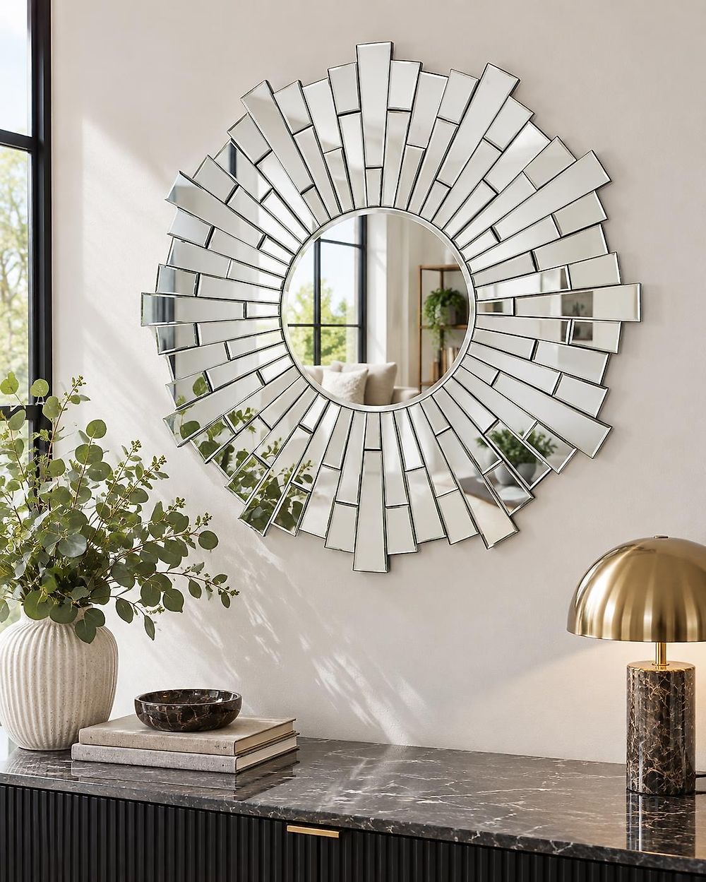 Zrcalo VIRE 70 cm 70 cm Silver
