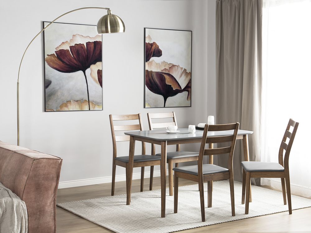 Dining Table MODESTO Grey 120 cm 80 cm Wood