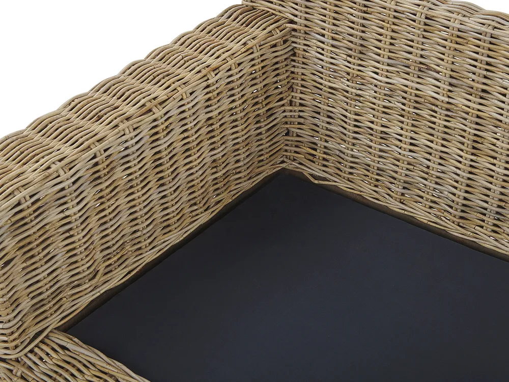 Gartensofa Set 4-Sitzer ARDEA Rattan Hellbraun_767056