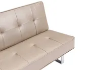 Schlafsofa 3-Sitzer DERBY Kunstleder Beige_1085443