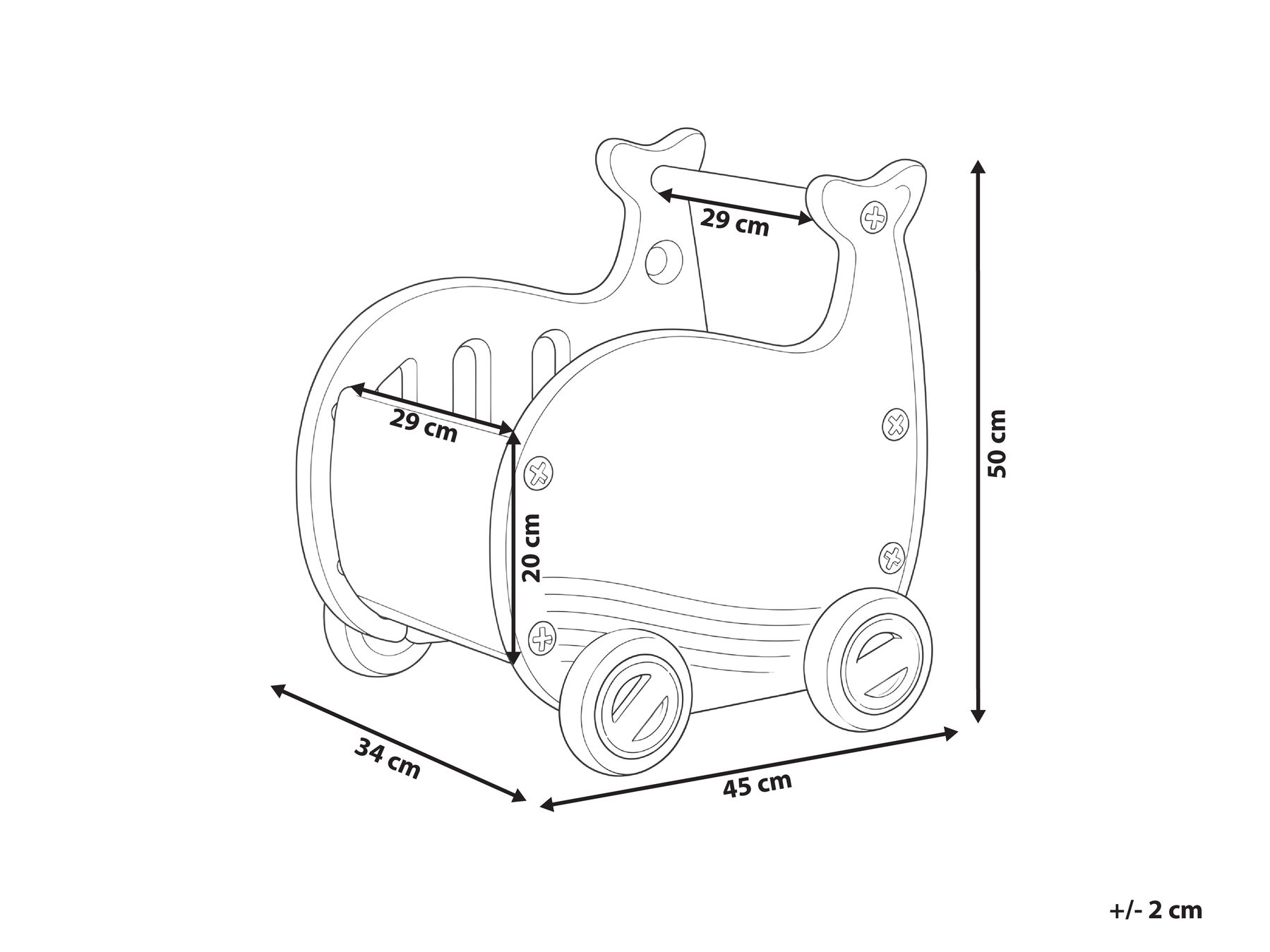 Lauflernwagen BOCO 50 cm Weiß / Grün_1124156