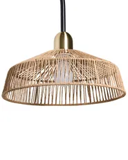 Wandlampe NOSARA Papierschnur Naturfarben_1036403