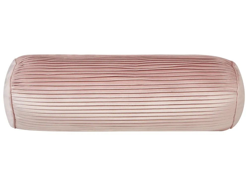 Dekokissen JONQUIL 22 x 60 cm Samtstoff Rosa Ohne Muster