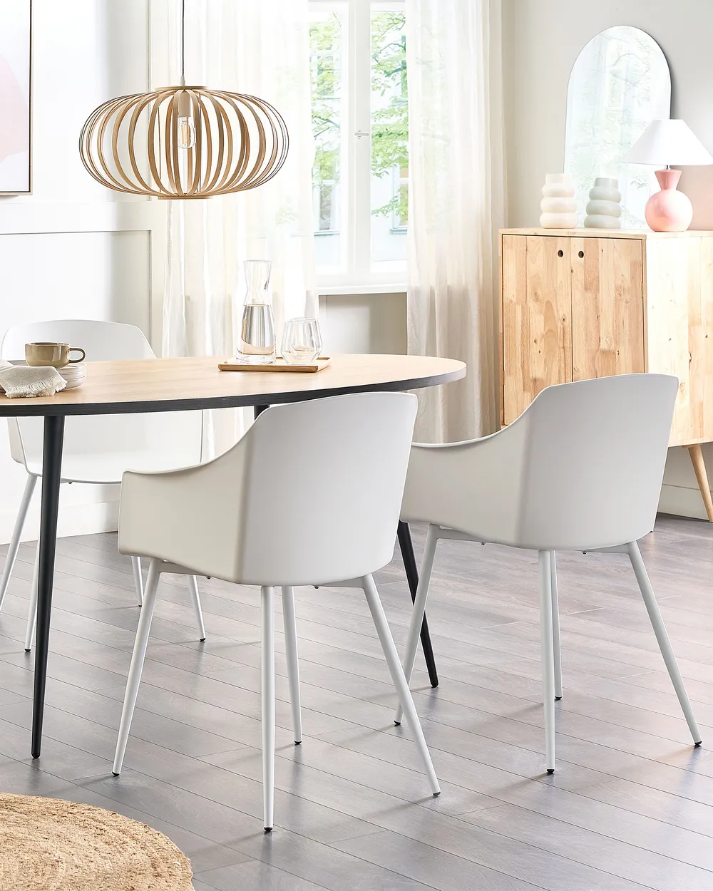 Esszimmerstuhl 2er Set FONDA Weiß