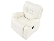 Sofa Set manuell verstellbar 4-Sitzer BERGEN Kunstleder Weiß_1064749