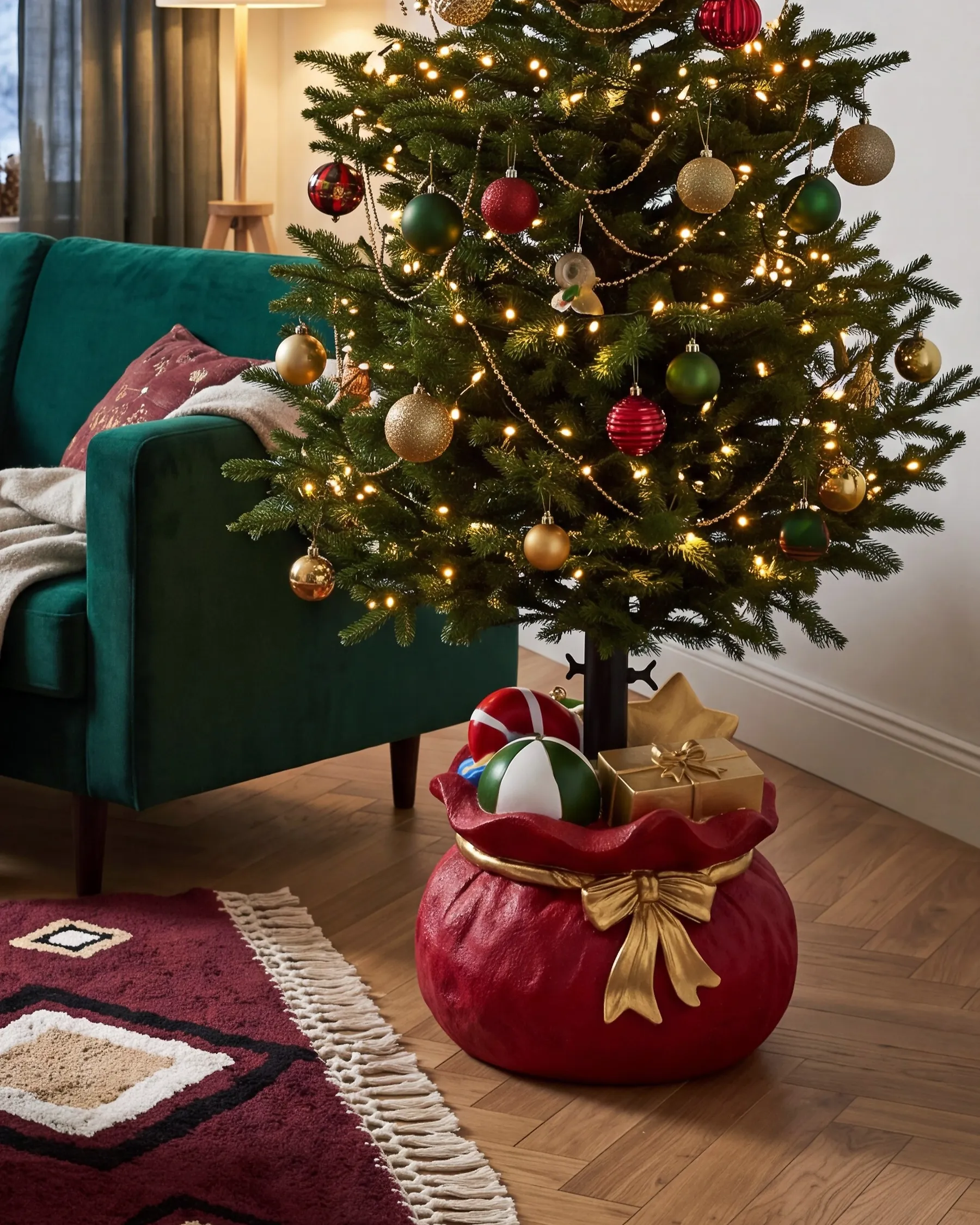 Weihnachtsbaumständer PUTIKKO 38 cm Geschenkesack Rot_1185097