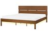 Bett mit LED Holz BOISSET 180 x 200 cm Dunkelbraun