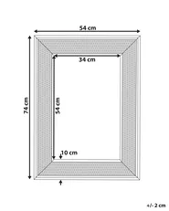 Wandspiegel IGUALA 54 cm 74 cm Bambus Naturfarbene Esche_796904