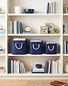 Aufbewahrungskorb 3er Set DARQAB Baumwolle Marineblau