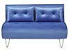 Schlafsofa 2-Sitzer VESTFOLD Samtstoff Marineblau