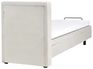 Bett verstellbar Stoff DUKE 80 x 200 cm Hellbeige_973401