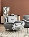 Sessel LEIRA Kunstleder Grau