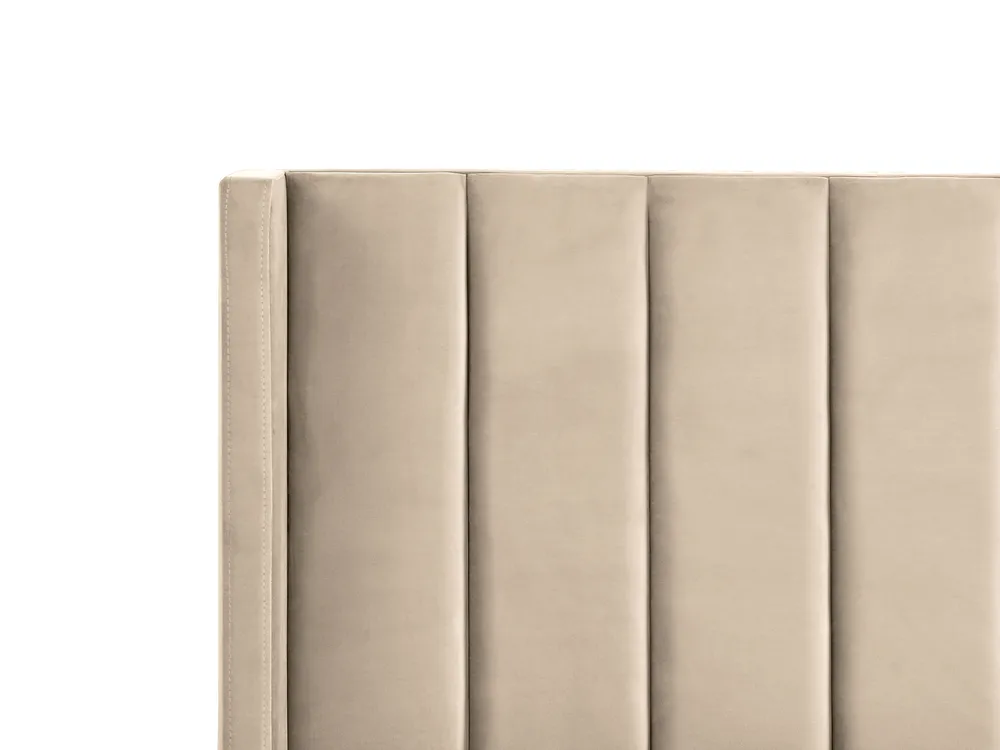 Bett mit Lattenrost Samtstoff VILLETTE 180 x 200 cm Beige_832600