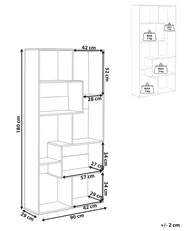 Bücherregal mit 6 Ebenen CHATEH 180 cm Hellbraun_1003850