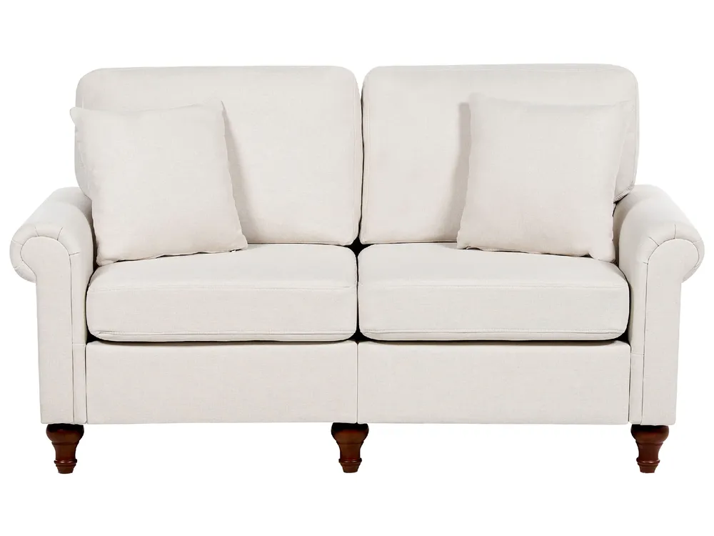 Sofa 2-Sitzer GINNERUP Stoff Hellbeige