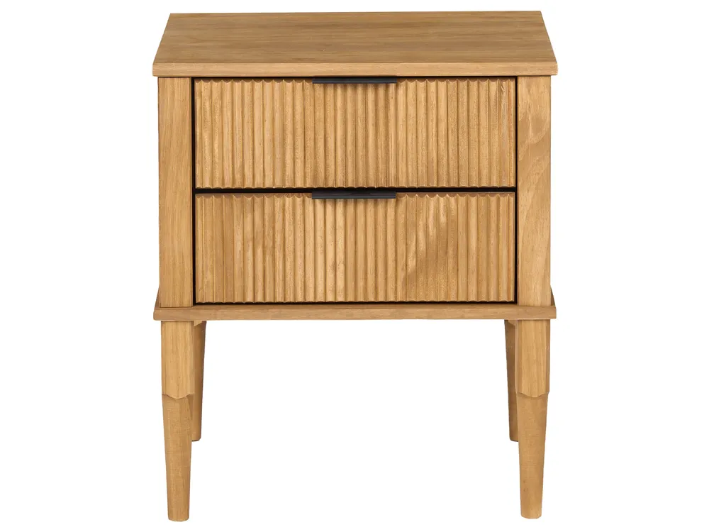 Schlafzimmer Set Kiefernholz AMBAZAC 160 x 200 cm Hellbraun_1118984